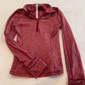 Lululemon half zip red size 4